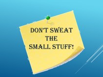 Small stuff 2.9.2016